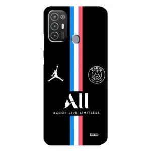 Чехлы PSG для TECNO Pop 6 Pro (BE8) (AlphaPrint) (футболка ПСЖ)