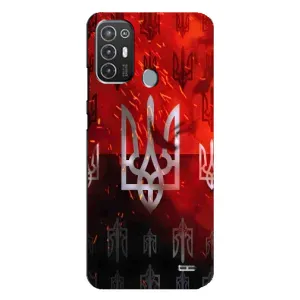 Украинские Чехлы для TECNO Pop 6 Pro (BE8) с картинкой УПА (AlphaPrint) (ГЕРБ УПА)