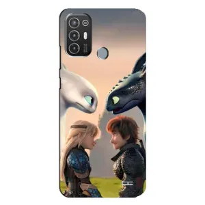 Чехол как приручить дракона на TECNO Pop 6 Pro (BE8) (Иккинг и Астрид)