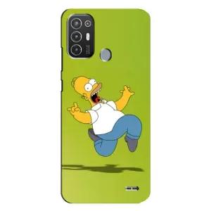 Чехол с Симпсонами для TECNO Pop 6 Pro (BE8) (VPrint) (Гомер Симпсон)