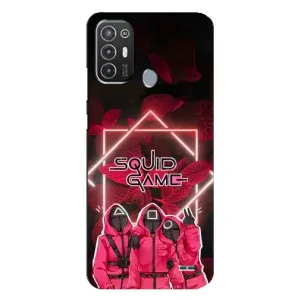 Чехол Гра в кальмара для TECNO Pop 6 Pro (BE8) (Охранники Игра кальмара)