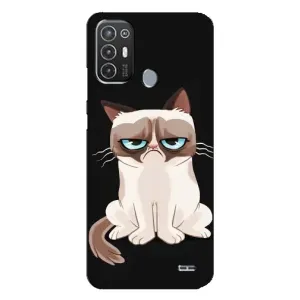Чохол з принтом для TECNO Pop 6 Pro (BE8) (AlphaPrint) Модні коти (Сумний кіт)