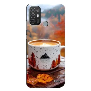 Чохол з принтом «Кава на природі» для TECNO Pop 6 Pro (BE8)