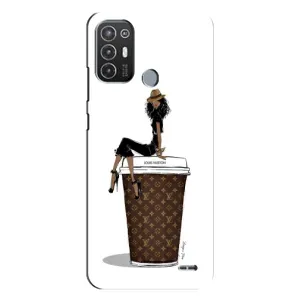 Чохли Луі Вітон для TECNO Pop 6 Pro (BE8) (AlphaPrint - LOUIS VUITTON) (кава LOUIS VUITTON)