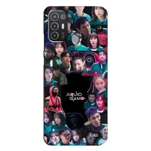 Чехол Гра в кальмара для TECNO Pop 6 Pro (BE8) (Коллаж Игра кальмара)