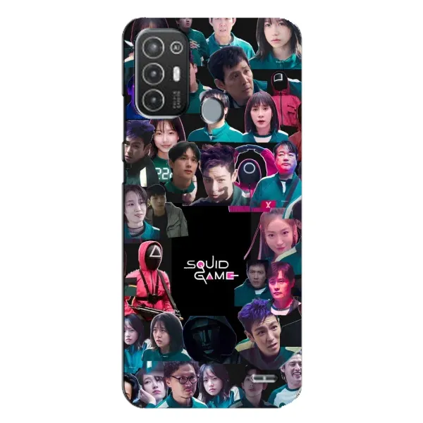 Чехол с принтом «Коллаж Игра кальмара» для TECNO Pop 6 Pro (BE8) Чехол с принтом «Коллаж Игра кальмара» для TECNO Pop 6 Pro (BE8)