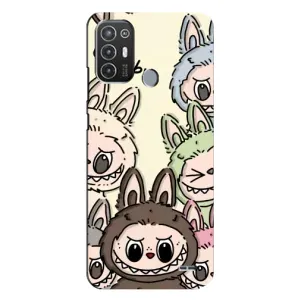 Чехол с Лабубу на TECNO Pop 6 Pro (BE8) (Золотая обезьяна Bored Ape)