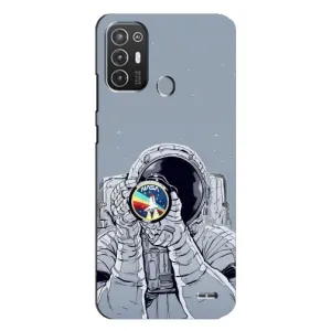 Чехол NASA для TECNO Pop 6 Pro (BE8) (AlphaPrint) (Космонавт фото)