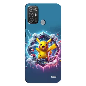 Чохол з Пікачу на TECNO Pop 6 Pro (BE8) (Лого Пікачу)