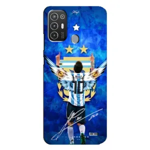Чехлы Месси для TECNO Pop 6 Pro (BE8) (AlphaPrint) (Месси Аргентина)