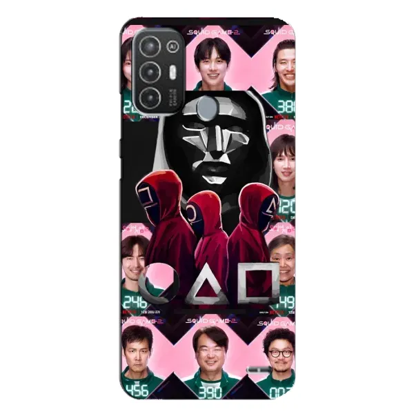 Чехол с принтом «Участники Игра кальмара» для TECNO Pop 6 Pro (BE8) Чехол с принтом «Участники Игра кальмара» для TECNO Pop 6 Pro (BE8)
