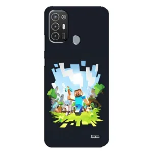 Чохол Майнкрафт на TECNO Pop 6 Pro (BE8) (AlphaPrint) Minecraft (персонажі Minecraft)