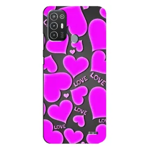 Чехлы для любимой на ТЕСNО Рop 6 Рro (BE8) (VPrint) (Pink hearts)