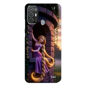 Чехол Рапунцель для TECNO Pop 6 Pro (BE8) (Рапунцель на башне)