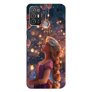 Чехол Рапунцель для TECNO Pop 6 Pro (BE8) (Рапунцель фонарики)