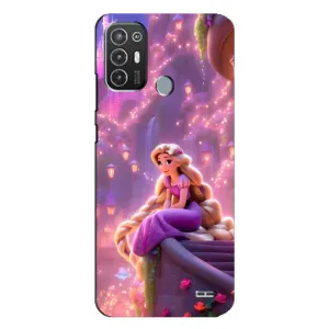 Чехол Рапунцель для TECNO Pop 6 Pro (BE8) (Рапунцель в замке)