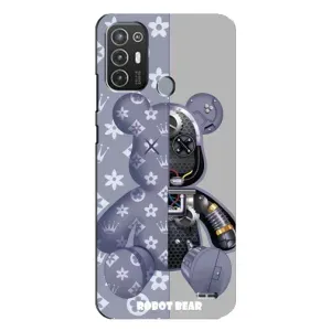 Крутые Чехлы Луи Виттон для TECNO Pop 6 Pro (BE8) (AlphaPrint) (Робот Мишка)
