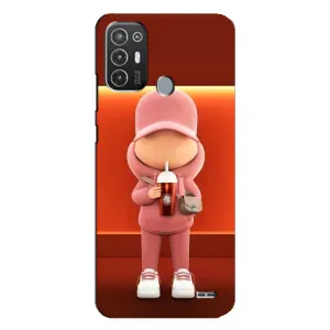 Крутые Чехлы Луи Виттон для TECNO Pop 6 Pro (BE8) (AlphaPrint) (С Кофе)