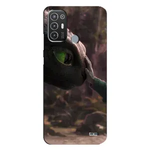 Чехол как приручить дракона на TECNO Pop 6 Pro (BE8) (Сцена с драконом)