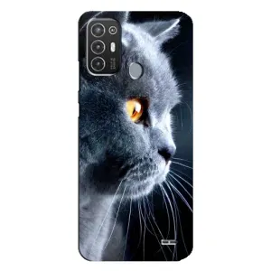Чохли з Котиками для TECNO Pop 6 Pro (BE8) (VPrint) (Сірий Кіт)