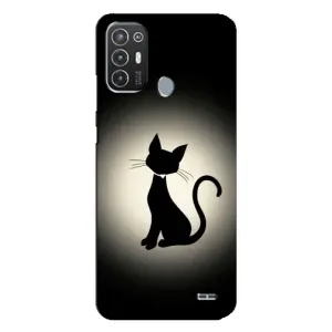 Чохол з принтом для TECNO Pop 6 Pro (BE8) (AlphaPrint) Модні коти (Силует котика)