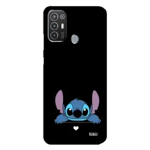 Чохол з принтом Стіч на TECNO Pop 6 Pro (BE8) (Стіч на чорному)