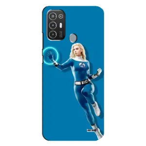 Чехол с принтом Фантастическая четверка для TECNO Pop 6 Pro (BE8) (Сью Сторм полет)