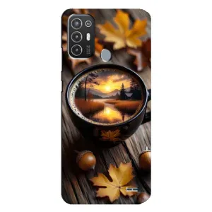 Чохол з принтом «Темна кава» для TECNO Pop 6 Pro (BE8)