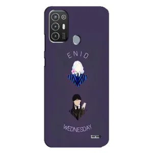 Чехлы Венсдей на TECNO Pop 6 Pro (BE8) Уэнсдей (AlphaPrint) (Уэнздей и подруга)