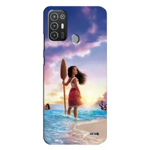 Чехол с мультфильмом Моана TECNO Pop 6 Pro (BE8) (Моана с веслом)