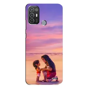 Чехол с мультфильмом Моана TECNO Pop 6 Pro (BE8) (Маленькая Ваяна)