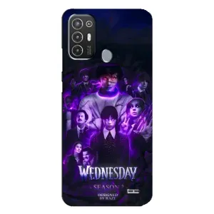 Чехол с дизайном Венздей 2 на TECNO Pop 6 Pro (BE8) (Фиолетовая магия Уэнздей)