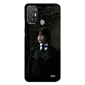 Чехол с дизайном Венздей 2 на TECNO Pop 6 Pro (BE8) (Темный стиль Уэнздей)