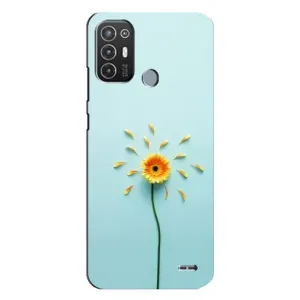Чехлы с Цветами для TECNO Pop 6 Pro (BE8) (VPrint) (Желтый цветок)
