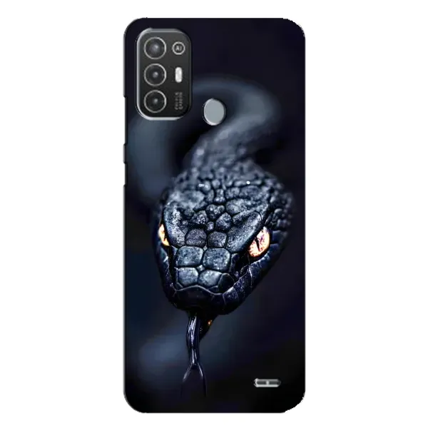 Чехол с принтом «Черная змея» для TECNO Pop 6 Pro (BE8)