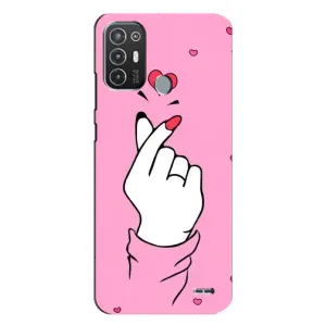 Чохол з принтом для TECNO Pop 6 Pro (BE8) (AlphaPrint - Знак сердечка)