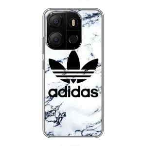 Чехлы Адидас для Tecno Pop 7 Pro (AlphaPrint) (Адидас на мраморе)