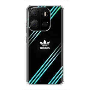 Чехлы Адидас для Tecno Pop 7 Pro (AlphaPrint) (Адидас с полосами)