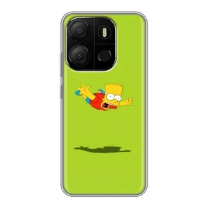 Чехол с Симпсонами для Tecno Pop 7 Pro (VPrint) (Барт Симпсон)