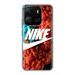Чехол для Tecno Pop 7 Pro - с принтом Найк (AlphaPrint) (Дымчатый найк)
