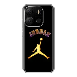 Чехлы для Tecno Pop 7 Pro - с картинкой JORDAN (AlphaPrint) (Jordan Gold)