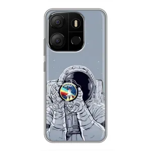 Чехол NASA для Tecno Pop 7 Pro (AlphaPrint) (Космонавт фото)