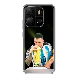 Чехлы для Tecno Pop 7 Pro (Leo чемпион) (AlphaPrint) (Кубок Месси)