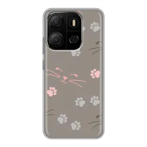 Чохол з малюнком кіт на Tecno Pop 7 Pro (Лапи і вуса)