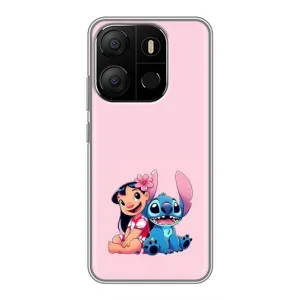 Чехол с принтом Стич на TECNO Pop 7 Pro (Лило и Стич)