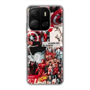 Чохол з принтом «Марвел Комикс» для TECNO Pop 7 Pro