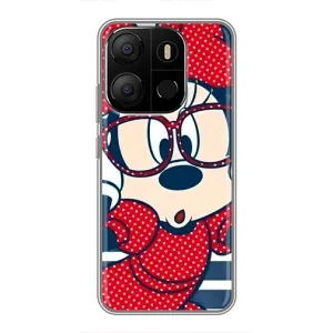 Міккі Маус чохол для Tecno Pop 7 Pro (AlphaPrint - Мультяшні) (Маус в окулярах)