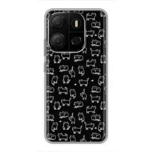 Чохол з принтом для Tecno Pop 7 Pro (AlphaPrint) Модні коти (Маленькі котики)