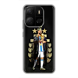 Чехлы для Tecno Pop 7 Pro (Leo чемпион) (AlphaPrint) (Месси Король)