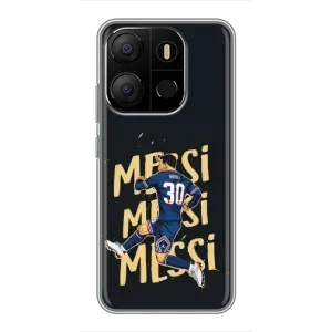 Чехлы для Tecno Pop 7 Pro (Leo чемпион) (AlphaPrint) (Messi ПСЖ)